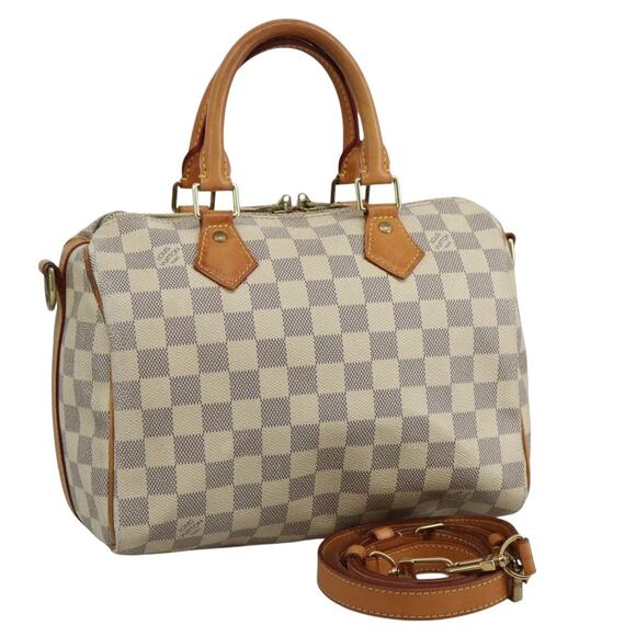 LOUIS VUITTON Damier Azur Speedy Bandouliere 25 Hand Bag N41000 - Picture 1 of 16